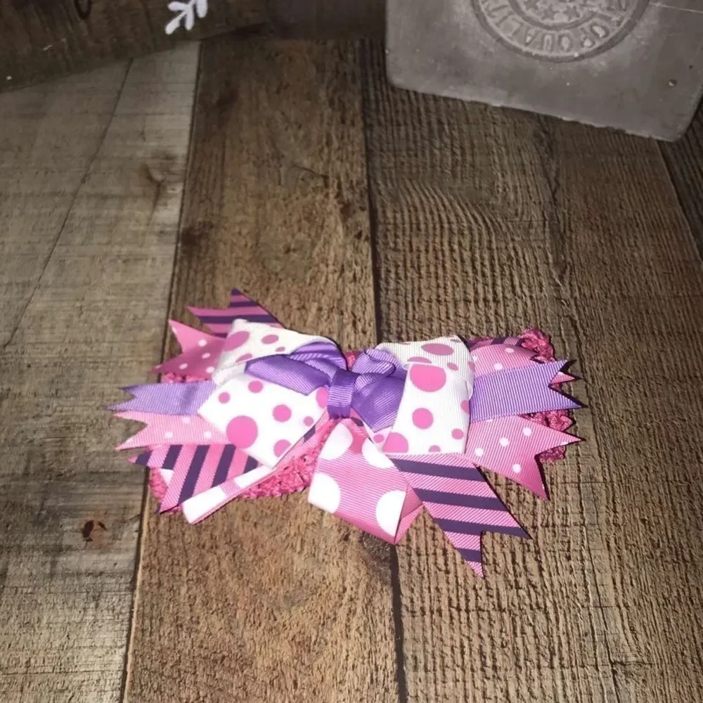 bundle of 9 girls hats and headbands bows